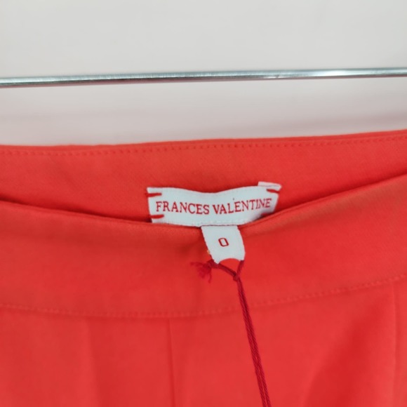 Frances Valentine Lucy Pant Japanese Stretch Blend in Orange Size 0 NWT - Picture 4 of 9